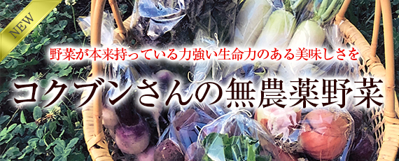 【new!!】コクブンさんの無農薬野菜